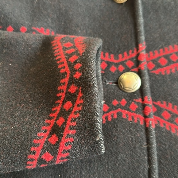 Pendleton maxi coat, wool with leather collar - Picture 9 of 9
